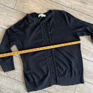 Loft black cardigan, 3/4 sleeve lightweight sweater
